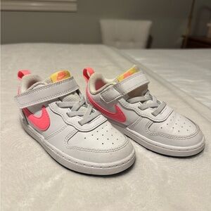 Nike Kids' White and Pink Sneakers (toddler) white/pink